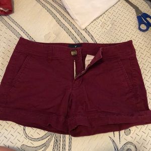 Burgundy AE shorts